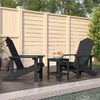 vidaXL Καρέκλες Κήπου Adirondack Ανθρακί από HDPE με Τραπεζάκι