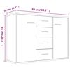 vidaXL Ντουλάπι Γκρι Sonoma 88x30x65 εκ. από Επεξεργασμένο Ξύλο