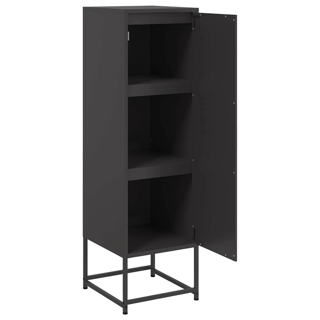 vidaXL Μπουφές Μαύρος 36x39x123 εκ. από Ατσάλι