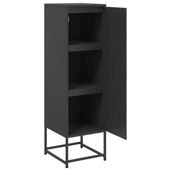 vidaXL Μπουφές Μαύρος 36x39x123 εκ. από Ατσάλι