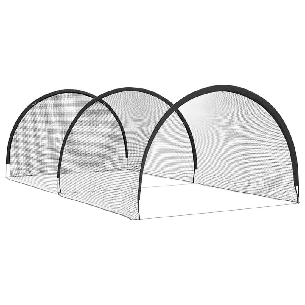 vidaXL Μπέιζμπολ & Σόφτμπολ Μαύρο 702 x 369,5 x 243,5 cm Πολυεστέρας