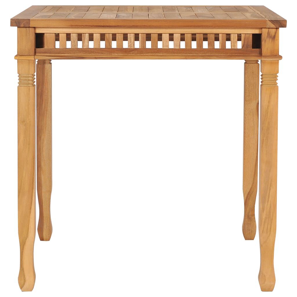 vidaXL Τραπεζαρία Κήπου 80 x 80 x 80 εκ. από Μασίφ Ξύλο Teak