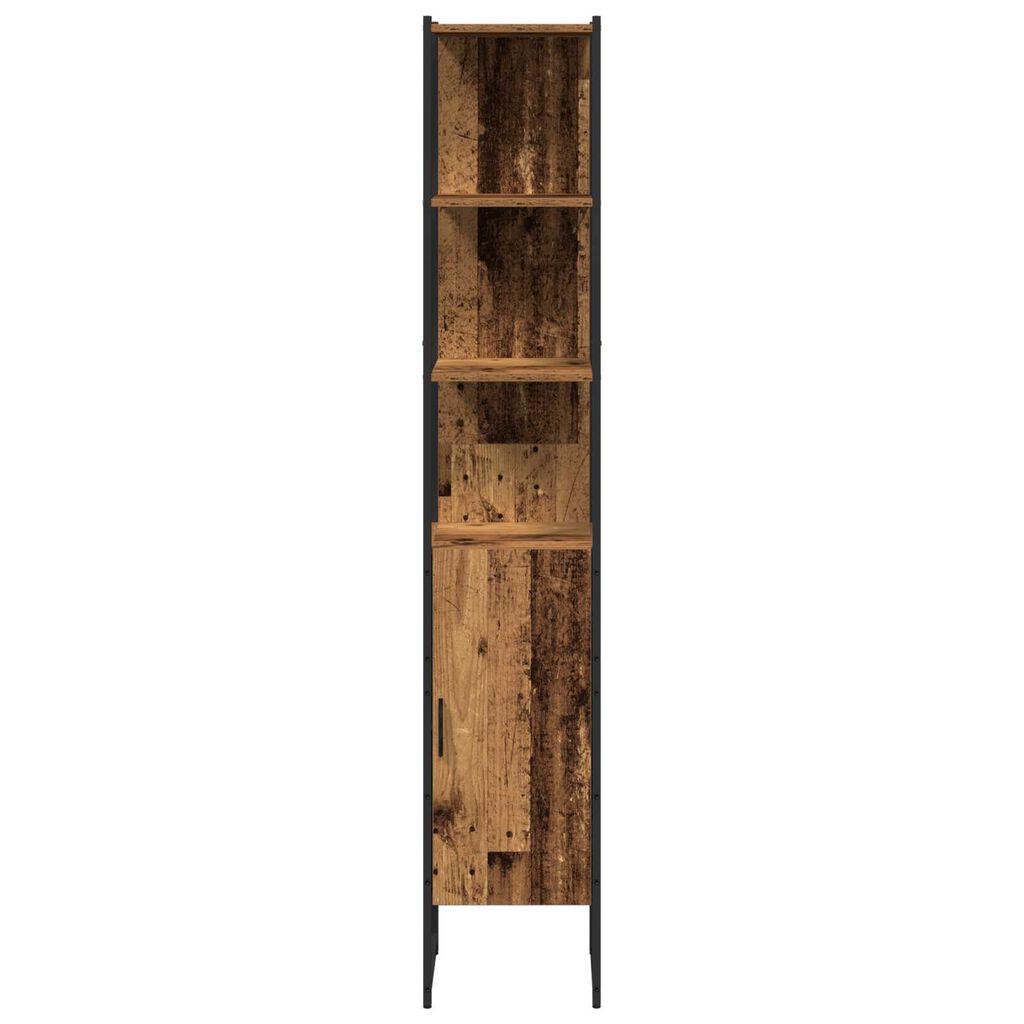vidaXL Σετ Επίπλων Μπάνιου 3 pcs Παλαιό ξύλο 33 x 33 x 185.5 εκ