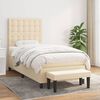 vidaXL &Kappa;&rho;&epsilon;&beta;ά&tau;&iota; Boxspring &mu;&epsilon; &Sigma;&tau;&rho;ώ&mu;&alpha; &Kappa;&rho;&epsilon;&mu; 90x190 &epsilon;&kappa;.&Upsilon;&phi;&alpha;&sigma;&mu;ά&tau;&iota;&nu;&omicron;