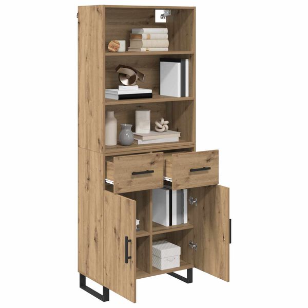 vidaXL Highboard Artisan Oak 69,5 x 34 x 180 &epsilon;&kappa;. &Epsilon;&pi;&epsilon;&xi;&epsilon;&rho;&gamma;&alpha;&sigma;&mu;έ&nu;&omicron; &xi;ύ&lambda;&omicron;