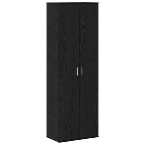 vidaXL Highboard Μαύρη δρυς 60 x 35 x 180 εκατοστά Επεξεργασμένο ξύλο