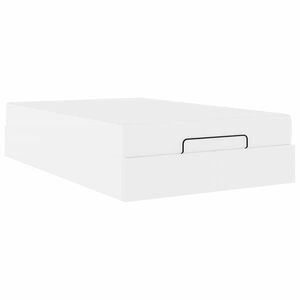 vidaXL Σκελετός Κρεβατιού Καθαρό Λευκό 120 x 200 cm Τεχνητό δέρμα