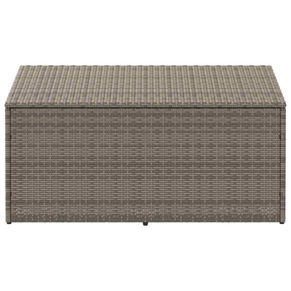 vidaXL κουτί αποθήκευσης κήπου γκρι 110x50x58 cm Poly Rattan