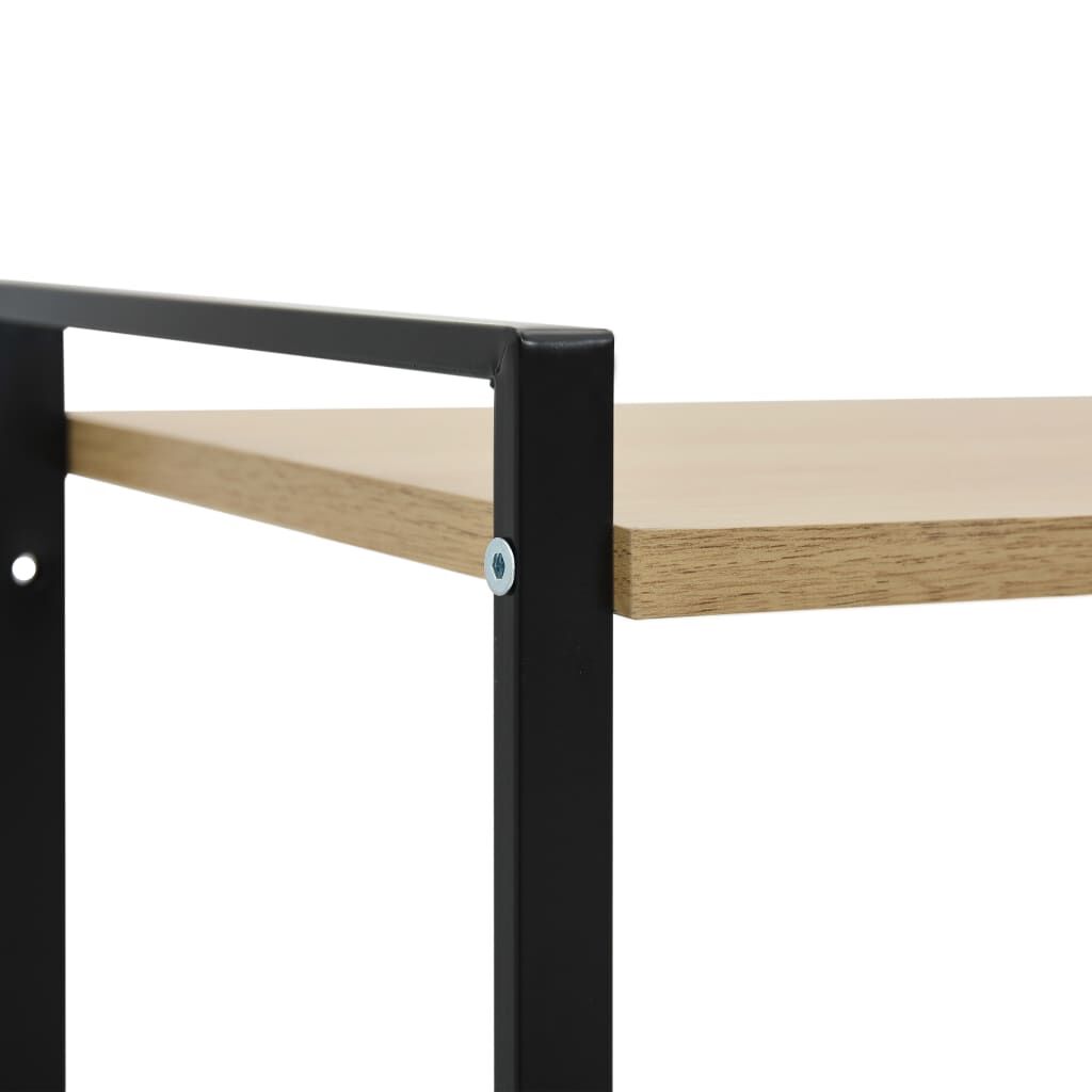 vidaXL Βιβλιοθήκη 2 Επιπέδων Μαύρο/Δρυς 52x28x59εκ. Επεξεργασμένο Ξύλο