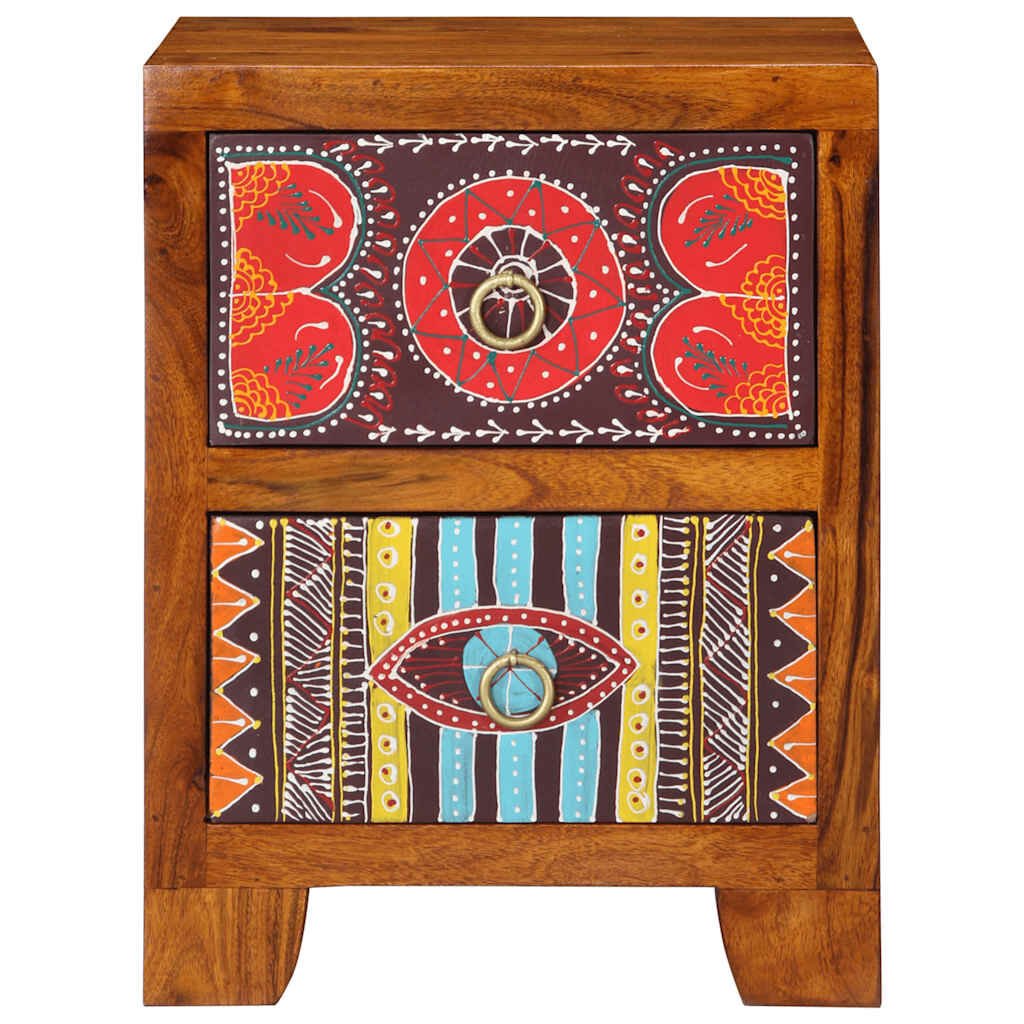 vidaXL κομοδίνο 35x35x45 cm μασίφ ξύλο ακακίας