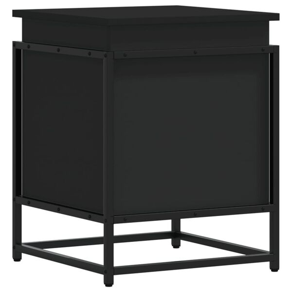vidaXL Κουτί Αποθήκευσης με Καπάκι Μαύρο 40x40x51,5 εκ. Επεξ. Ξύλο