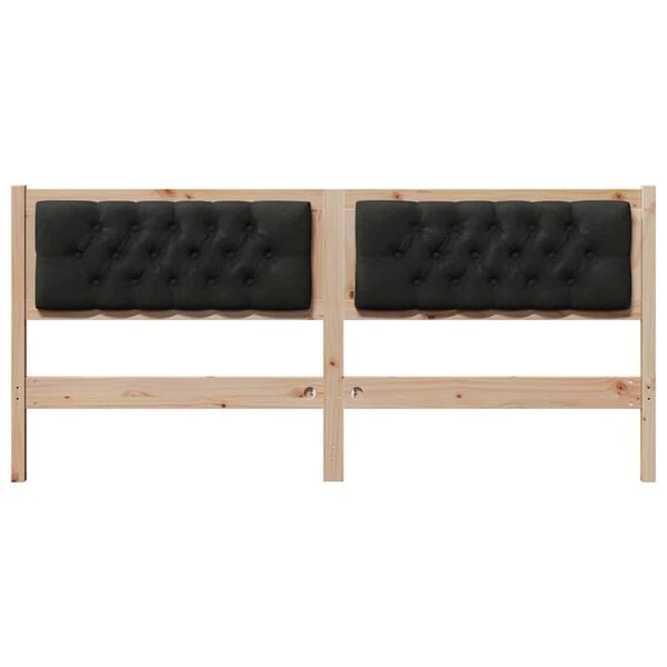 vidaXL Κεφαλάρι Άλλο Καφέ και μαύρο 160 cm Μασίφ ξύλο πεύκου