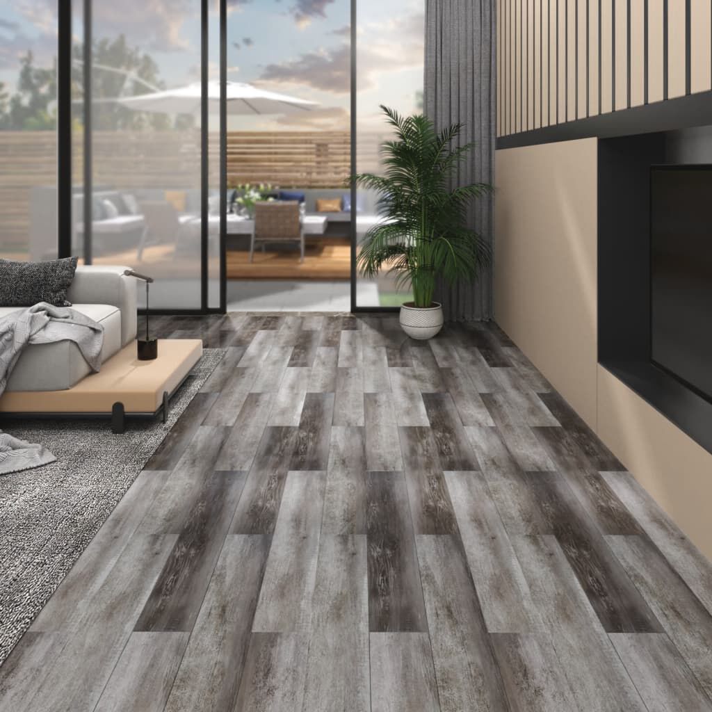 vidaXL Δάπεδο Αυτοκόλλητο Χρώμα Ριγέ Ξύλο 4,46 μ² / 3 χιλ. από PVC