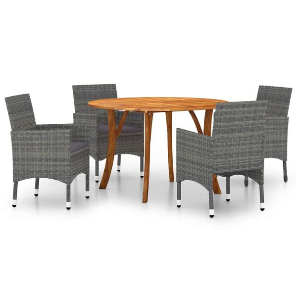 vidaXL &Sigma;&epsilon;&tau; &Tau;&rho;&alpha;&pi;&epsilon;&zeta;&alpha;&rho;ί&alpha;&sigmaf; &Kappa;ή&pi;&omicron;&upsilon; 5 &Tau;&epsilon;&mu;&alpha;&chi;ί&omega;&nu; &Gamma;&kappa;&rho;&iota;