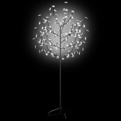 vidaXL Χριστουγεννιάτικο Δέντρο Κερασιά 120 LED Ψυχρό Λευκό Φως 150 εκ