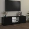 vidaXL Έπιπλο Τηλεόρασης με LED Μαύρο 120 x 30 x 36 εκ.