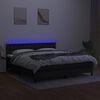 vidaXL &Kappa;&rho;&epsilon;&beta;ά&tau;&iota; Boxspring &mu;&epsilon; &Sigma;&tau;&rho;ώ&mu;&alpha; & LED &Mu;&alpha;ύ&rho;&omicron; 180x200 &epsilon;&kappa;. &Upsilon;&phi;&alpha;&sigma;&mu;ά&tau;&iota;&nu;&omicron;