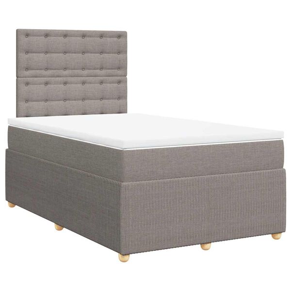vidaXL &Kappa;&rho;&epsilon;&beta;ά&tau;&iota; Boxspring &mu;&epsilon; &Sigma;&tau;&rho;ώ&mu;&alpha; Taupe 120x200 &epsilon;&kappa;. &Upsilon;&phi;&alpha;&sigma;&mu;ά&tau;&iota;&nu;&omicron;