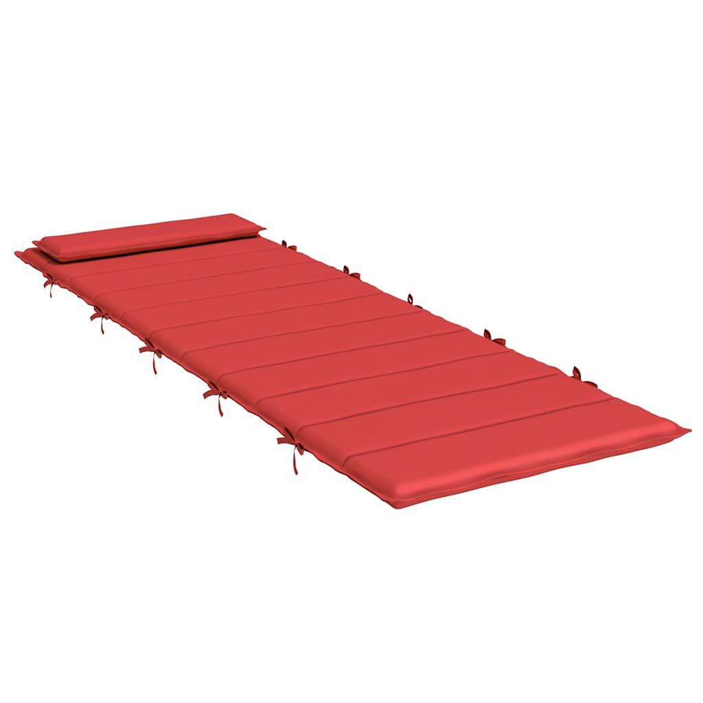vidaXL Μαξιλάρι Ξαπλώστρας Κόκκινο 180x60x4 εκ. από Ύφασμα Oxford