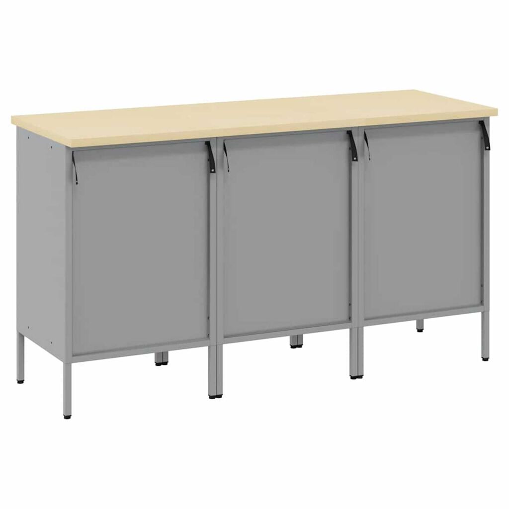 vidaXL Ντουλάπα Εργασίας 3 pcs Κόκκινο και Γκρίζο 150 x 55 x 85 εκ