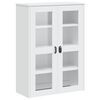 vidaXL Ντουλάπι Ψηλό VIKEN Λευκός 80x40x190 εκ. από Μασίφ Ξύλο Πεύκου