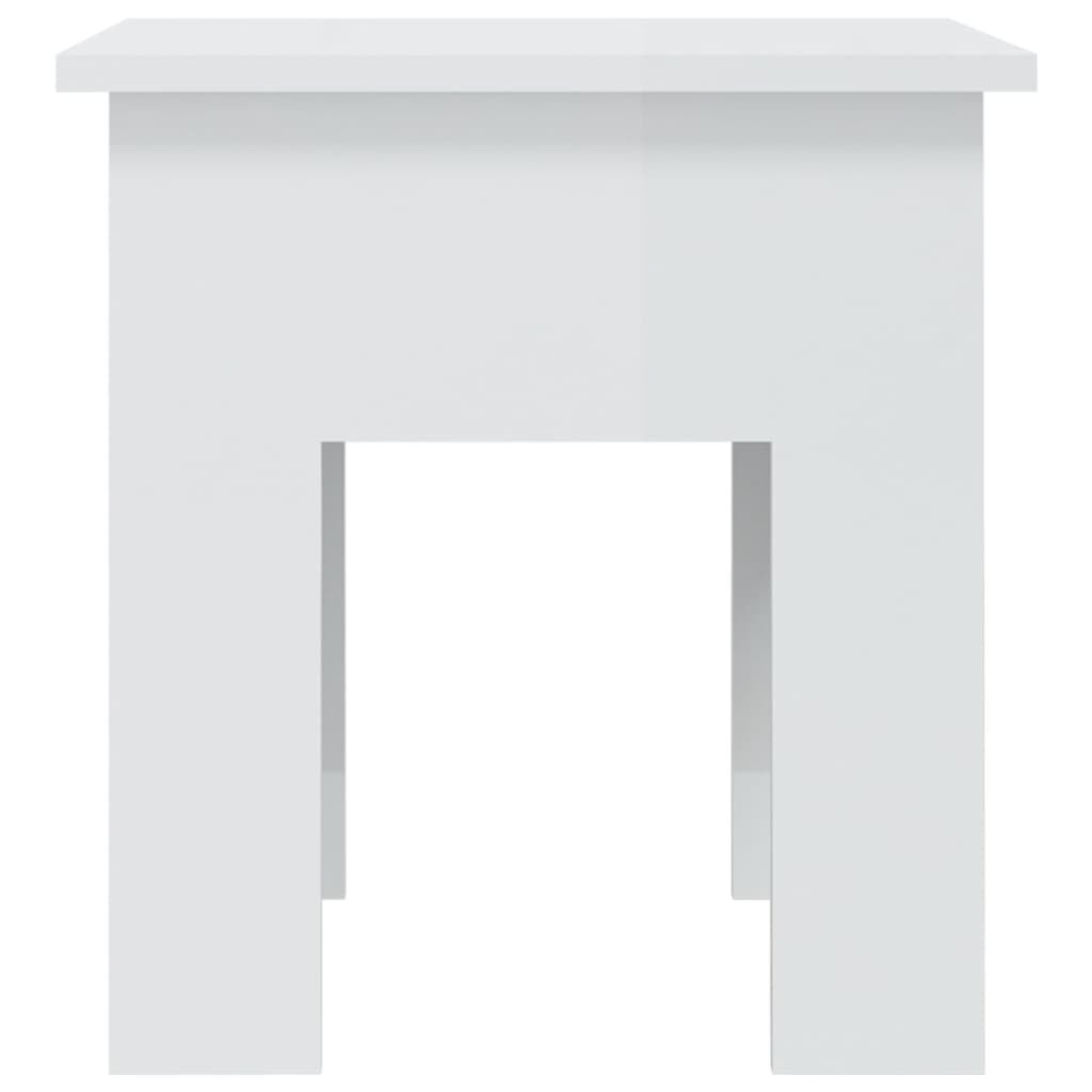 vidaXL Τραπεζάκι Σαλονιού Γυαλ. Λευκό 40x40x42 εκ. Επεξεργ. Ξύλο