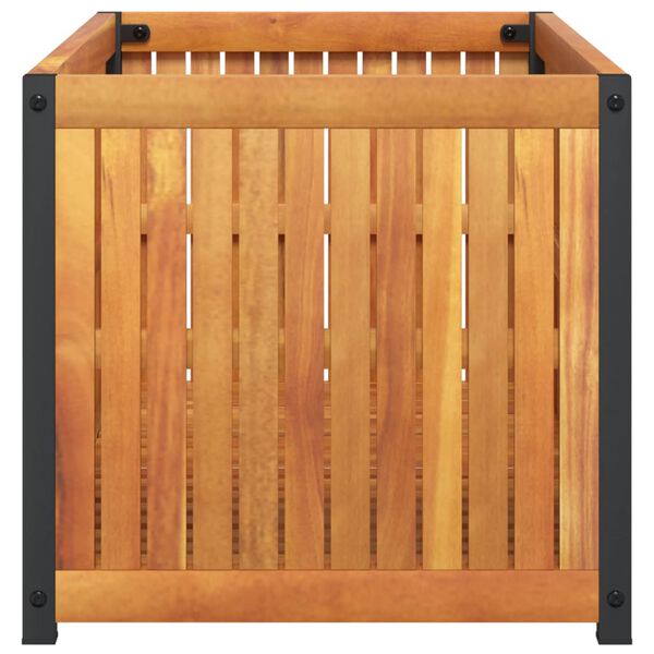 vidaXL Ζαρντινιέρα Κήπου 85x45x44 εκ. Μασίφ Ξύλο Ακακίας/Ατσάλι