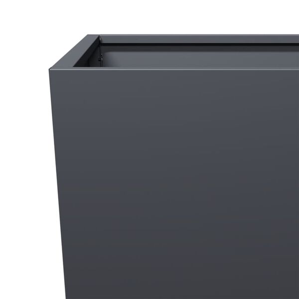 vidaXL Ζαρντινιέρες Κήπου 2 τεμ. Ανθρακί 45x45x75 εκ. από Ατσάλι