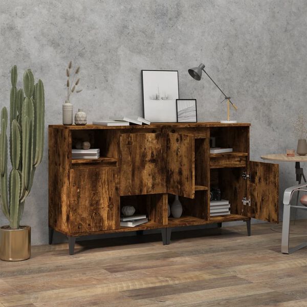 vidaXL Ντουλάπια 2 τεμ. Καπνιστή Δρυς 60x35x70 εκ. Επεξεργασμένο Ξύλο