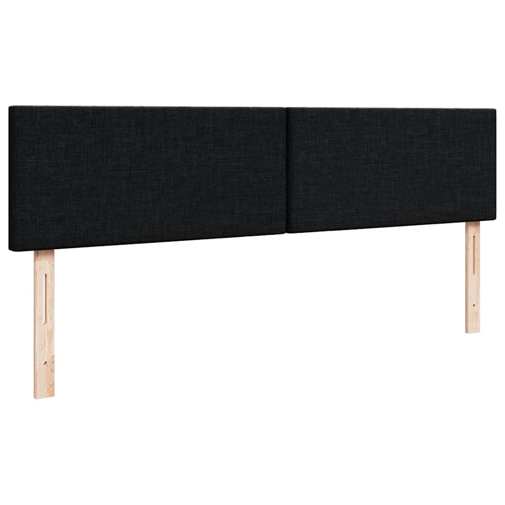vidaXL Οθωμανικό κρεβάτι με στρώμα Μαύρο 160x200cm Ύφασμα