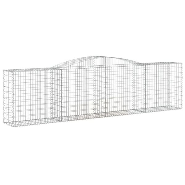 vidaXL Συρματοκιβώτια Τοξωτά 2 τεμ. 400x50x100/120 εκ. Γαλβαν. Ατσάλι