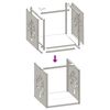 vidaXL Ράφι Καυσόξυλων Ανθρακί 40x40x40 εκ. Χάλυβας ψυχρής έλασης
