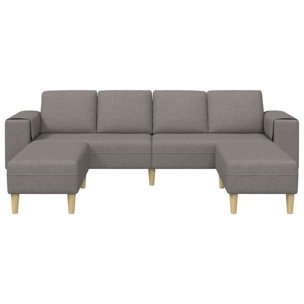 vidaXL Σετ Καναπέ Taupe ύφασμα
