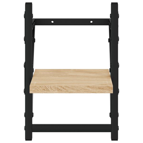 vidaXL Ράφια Τοίχου με Μπάρα 2 τεμ. Sonoma Δρυς 20 x 25 x 30 εκ.