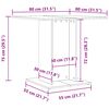 vidaXL Τραπεζαρία Αρτισιανή Δρυς 80x80x75 εκ. από Επεξεργασμένο Ξύλο