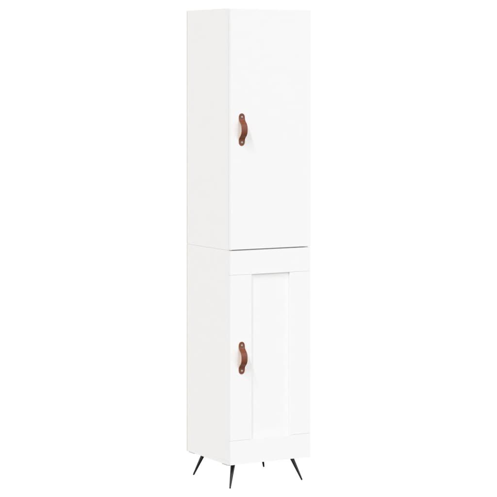 vidaXL Ντουλάπι Λευκό 34,5 x 34 x 180 εκ. από Επεξεργασμένο Ξύλο