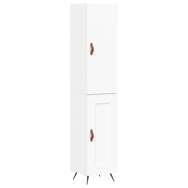 vidaXL Ντουλάπι Λευκό 34,5 x 34 x 180 εκ. από Επεξεργασμένο Ξύλο
