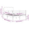 vidaXL Πλαίσιο Κρεβατιού με Κεφαλάρι Λευκό 120x200 εκ. Μασίφ Ξύλο