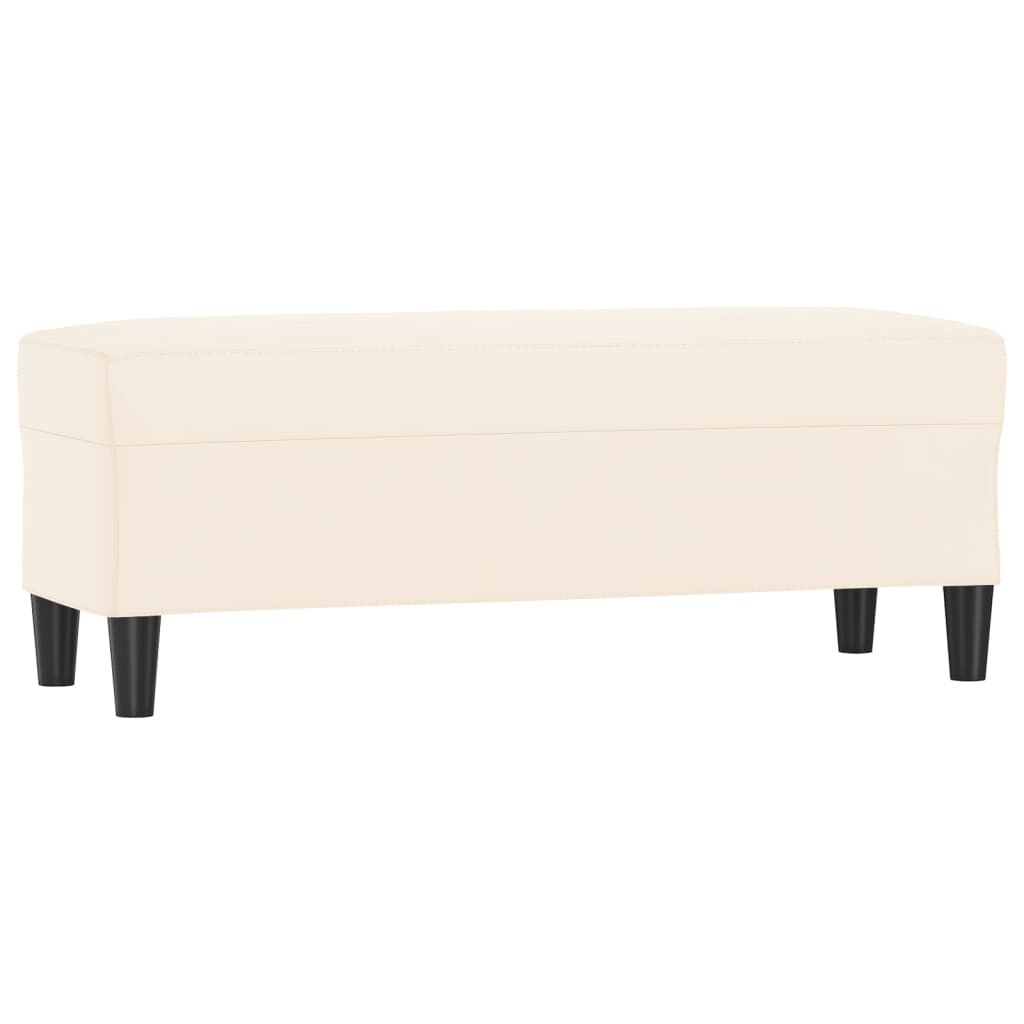 vidaXL Πάγκος Κρεμ 100x35x41 εκ. Βελούδινος