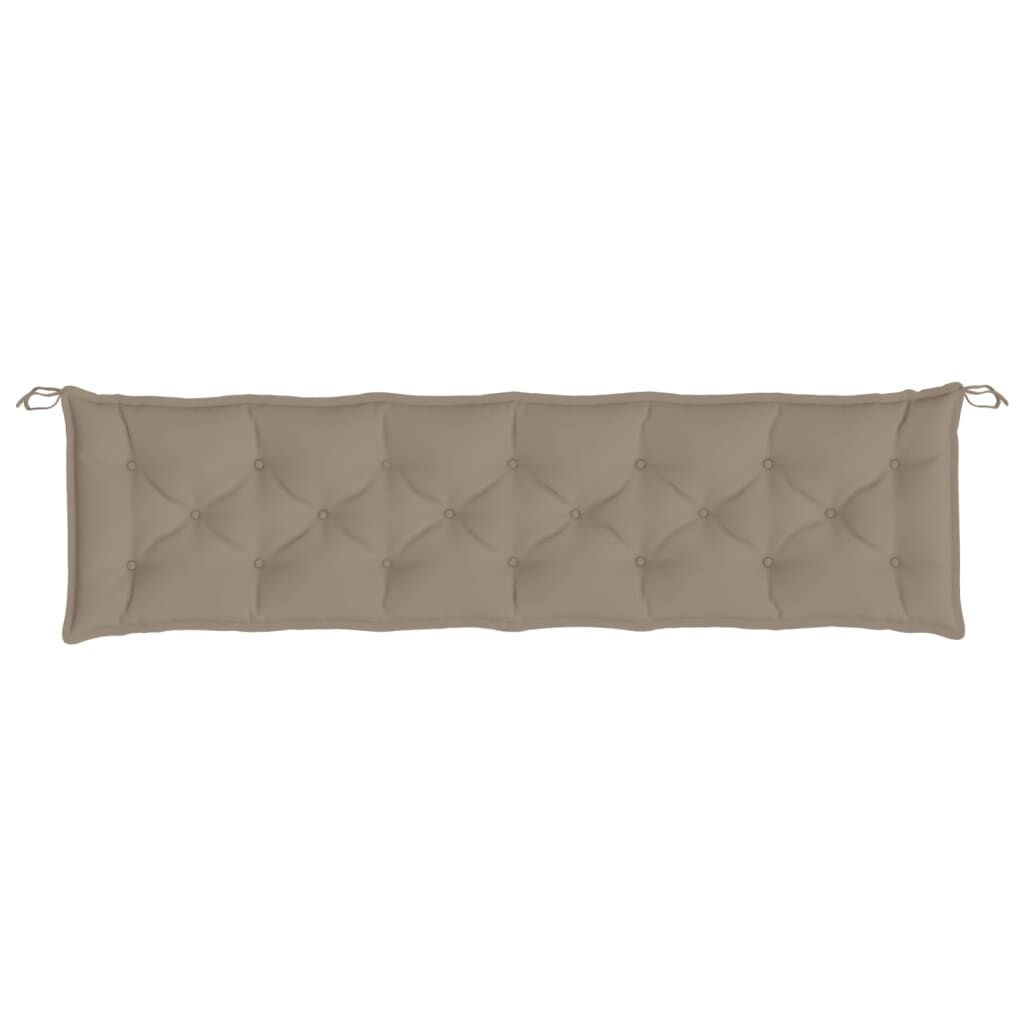 vidaXL Μαξιλάρια Πάγκου Κήπου 2 τεμ. Taupe 200x50x7cm Ύφασμα Oxford