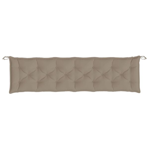 vidaXL Μαξιλάρια Πάγκου Κήπου 2 τεμ. Taupe 200x50x7cm Ύφασμα Oxford