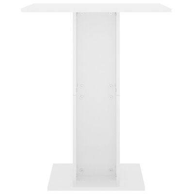 vidaXL Τραπέζι Bistro Γυαλιστερό Λευκό 60 x 60 x 75 εκ. Μοριοσανίδα