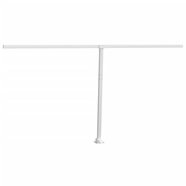 vidaXL Στύλοι Τέντας Σετ Λευκοί 450 x 245 εκ. από Σίδερο