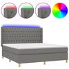 vidaXL &Kappa;&rho;&epsilon;&beta;ά&tau;&iota; Boxspring &mu;&epsilon; &Sigma;&tau;&rho;ώ&mu;&alpha; & LED &Sigma;&kappa;.&Gamma;&kappa;&rho;&iota; 180x200 &epsilon;&kappa; &Upsilon;&phi;&alpha;&sigma;&mu;ά&tau;&iota;&nu;&omicron;