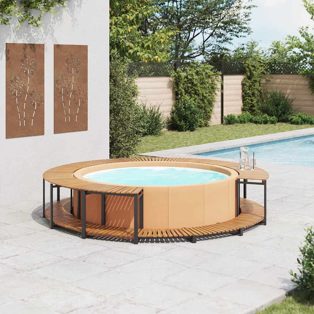 vidaXL Πλαίσιο Σπα / Υδρομασάζ 273 x 53 εκ. από Μασίφ Ξύλο Ακακίας