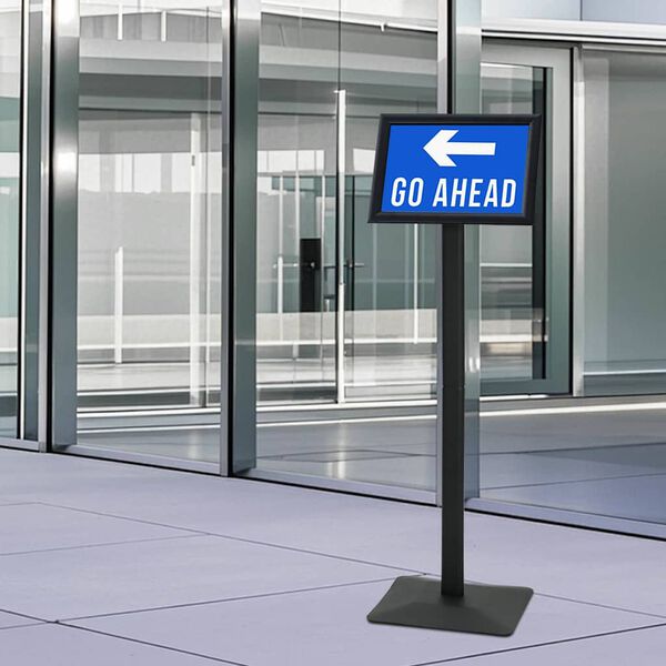 vidaXL Πόδι αφίσας Μαύρο a4 Αλουμίνιο και PVC