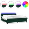 vidaXL &Kappa;&rho;&epsilon;&beta;ά&tau;&iota; Boxspring &mu;&epsilon; &Sigma;&tau;&rho;ώ&mu;&alpha; & LED &sigma;&kappa;&omicron;ύ&rho;&omicron; &pi;&rho;ά&sigma;&iota;&nu;&omicron; 180x220cm &Beta;&epsilon;&lambda;&omicron;ύ&delta;&iota;&nu;&omicron;