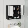 vidaXL Ντουλάπα Καθρέφτη Μαύρο 59 x 17 x 55 cm Επεξεργασμένο ξύλο