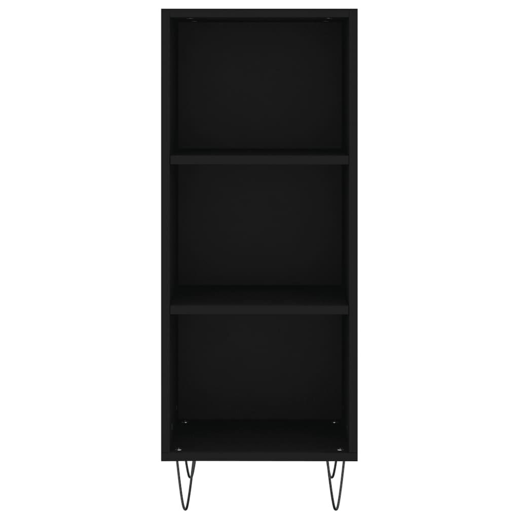 vidaXL Ντουλάπι Μαύρο 34,5x32,5x90 εκ. Επεξεργασμένο Ξύλο