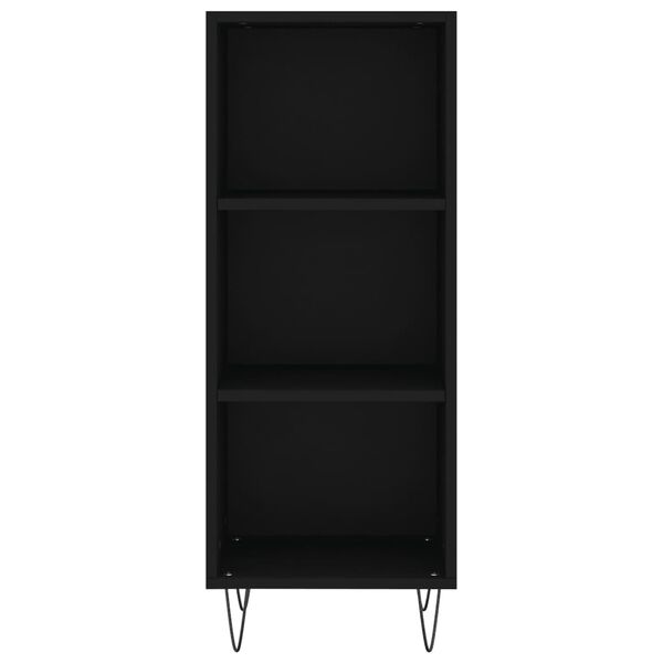 vidaXL Ντουλάπι Μαύρο 34,5x32,5x90 εκ. Επεξεργασμένο Ξύλο